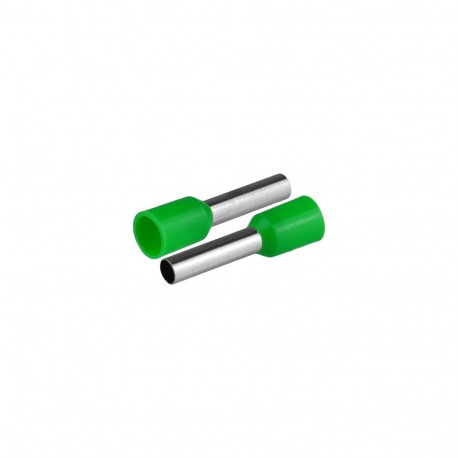 Isoleeritud juhtmeotsahülss juhtmetele 1x4mm2, hülsi pikkus 19,5mm, roheline, 50tk