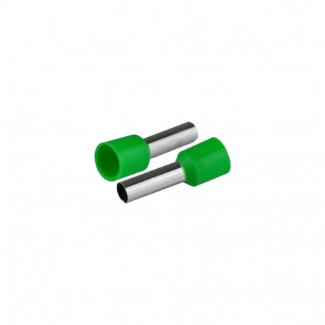 isoleeritud juhtmeotsahülss 1x6mm2 juhtmetele, pikkus 20mm, roheline, 50tk