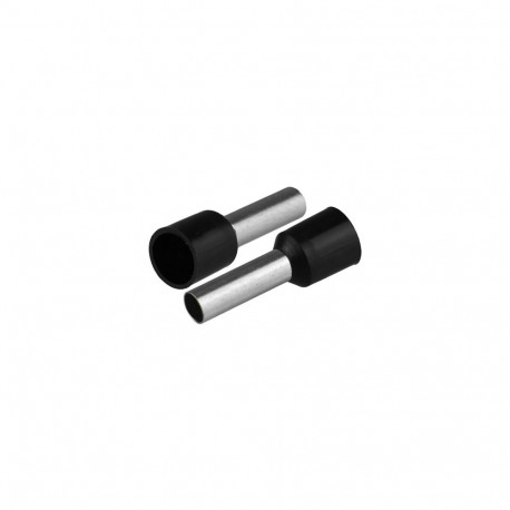 Isoleeritud juhtmeotsahülss juhtmetele 1x6mm2, hülsi pikkus 20mm, 50 tk, must