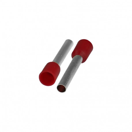 Isoleeritud hülsiklemm juhtmetele 1x4mm2, hülsi pikkus 25,5mm, punane, 50tk
