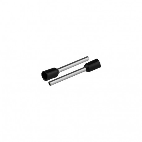Isoleeritud juhtmeotsahülss juhtmetele 11,5mm2, hülsi pikkus 24,4mm, 20tk, must