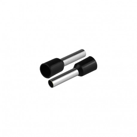 Isoleeritud juhtmeotsahülss juhtmetele 1x4mm2, hülsi pikkus 19,5mm, 20tk, must