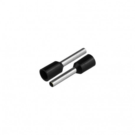 Isoleeritud juhtmeotsahülsid 11,5mm2 juhtmetele, hülsi pikkus 16,4mm, 50tk, must