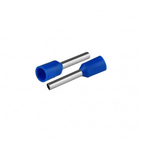 Isoleeritud juhtmeotsahülss juhtmetele 11,5mm2, hülsi pikkus 16,4mm, sinine, 50 tk