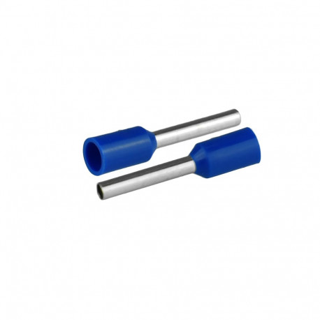 Isoleeritud juhtmeotsahülss 1x1mm2 juhtmetele, pikkus 16,4mm, sinine, 50tk