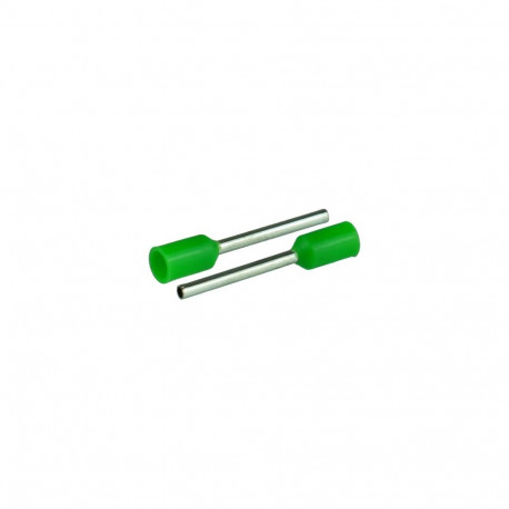 Isoleeritud juhtmeotsahülss 10,5mm² juhtmetele, hülsi pikkus 18mm, 50tk, roheline