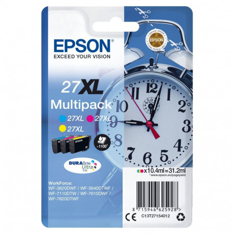 Tint Epson T2715 C/M/Y 3-color Multipack 27XL size DURABrite Ultra Ink WorkForce WF-3620/3640 WF-711
