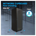 Extralink serverikapp 32U 600x800 püstine, must