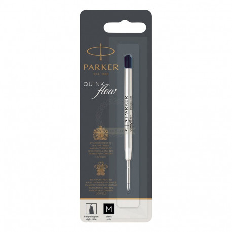 Parker pastapliiatsi südamik Quinkflow M, must (blisterpakend)