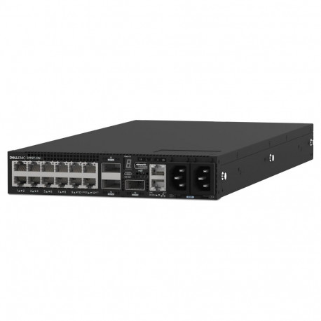 "Server DELL EMC Switch S4112T 12 x 10GBaseT 3 x 100GbE QSFP28 IO to FAN 2 x AC PSU OS10"