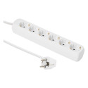 6-pesaline Schuko-pistikupesa 5M, valge