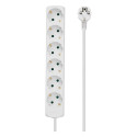 6-pesaline Schuko-pistikupesa 5M, valge