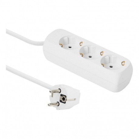 "3-way Schuko Socket 5M White"
