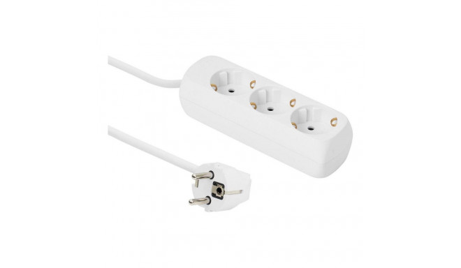 "3-way Schuko Socket 5M White"
