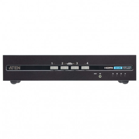 ATEN Secure KVM-lüliti 4 USB-HDMI kahe ekraaniga 3840 x 2160 pixels 4K Ultra HD, must