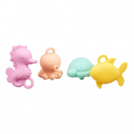 Akuku Silicone bath toys with a detachable bottom 4pcs A0711