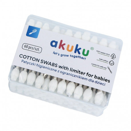 Akuku Safe cotton buds with limiter for babies A0710