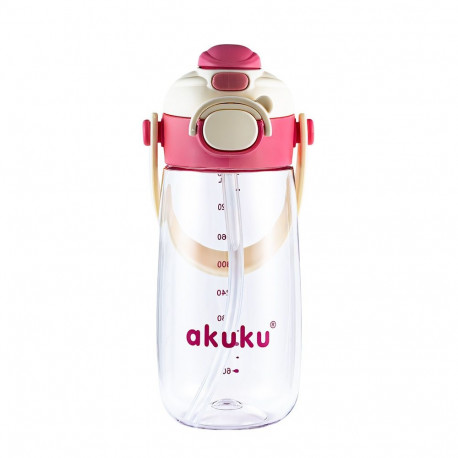 Akuku Children's water bottle with strap 480ml PINK A0725