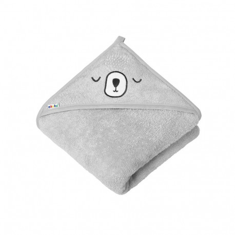Akuku Baby hooded towel 100x100cm grey A0662