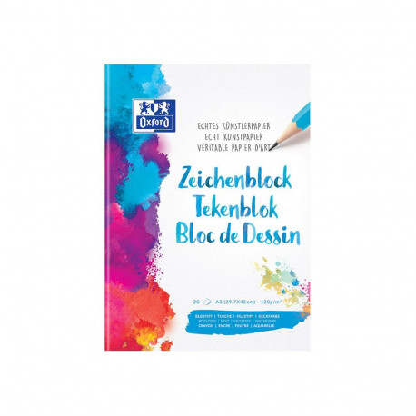 "OXFORD Zeichenblock DIN A3 20 Blatt"