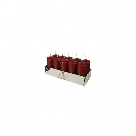 "CANDLE PAPSTAR Stumpenkerzen 9 cm bordeaux"