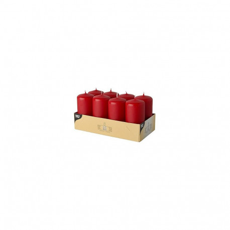 "CANDLE PAPSTAR Stumpenkerzen 10 cm rot"