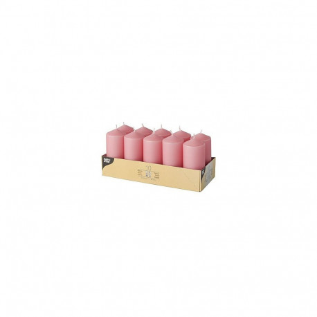 "CANDLE PAPSTAR Stumpenkerzen 9 cm rosa"