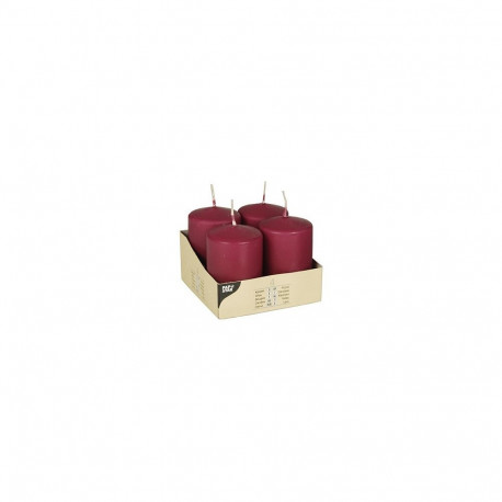 "CANDLE PAPSTAR Stumpenkerzen 8 cm bordeaux"