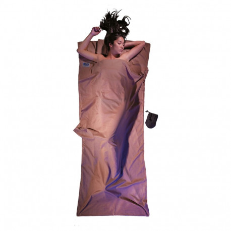 "Cocoon Leicht-Reiseschlafsack Rechteck 220 x 90 cm gypt. Baumwolle khaki"