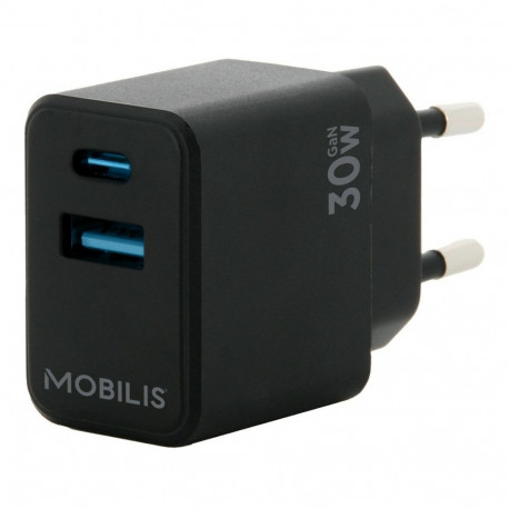 "Wall Charger - 30W - 1 USB A + 1 USB C - GaN"