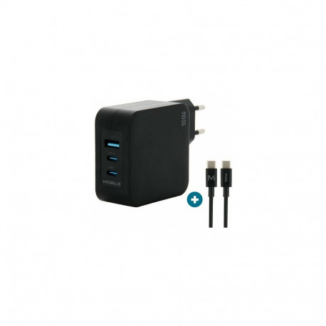 "Charger 100W 2USB C 1USBA GaN cable 100W"