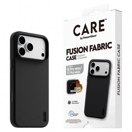 "CARE by PanzerGlass Fusion Fabric Case Schwarz m. MagSafe iPhone 17 Pro Max"