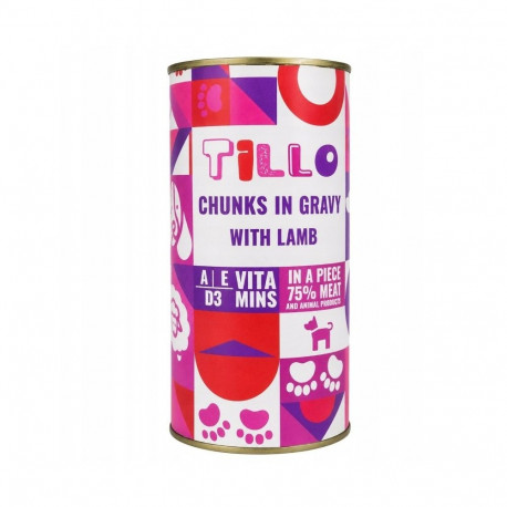 TILLO Chunks in gravy Lamb - wet dog food - 1250g