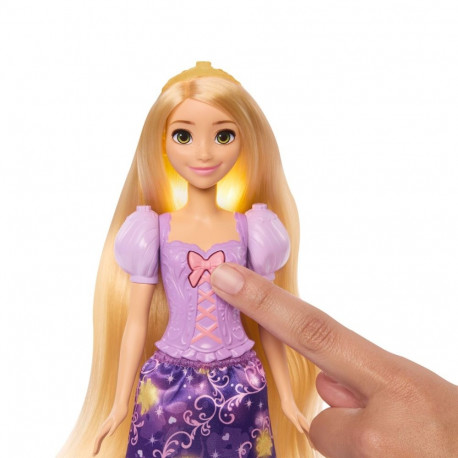 Disney Princess Rapunzeli moenukk helenduvate juustega, 5 helendusviisi, Pascali kujuke ja 7 tarviku