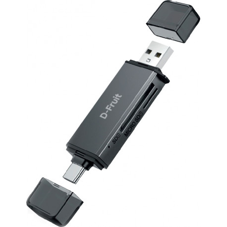 D-Fruit mälukaardilugeja USB-C/USB-A DF188