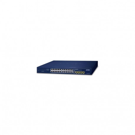 PLANET IPv4/IPv6, 24-Port Managed L2/L4 Gigabit Ethernet (10/100/1000) 1U Blue