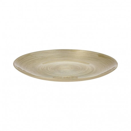 PLATE GLASS DIA GOLD COLOUR 21CM