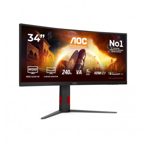 AOC G4 CU34G4Z computer monitor 86.4 cm (34") 3440 x 1440 pixels Wide Quad HD LED Black, Red