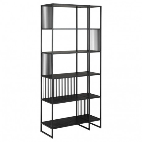 Riiul STRINGTON 85x35x185 cm, must