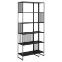 Riiul STRINGTON 85x35x185 cm, must