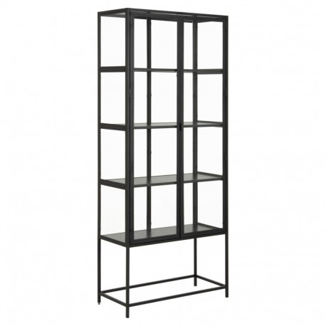 Vitriinkapp SEAFORD 77x35x185,6 cm, must