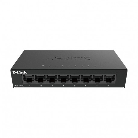 D-link Switch DGS-108GL/E Unmanaged, Desktop, 1 Gbps (RJ-45) ports quantity 8