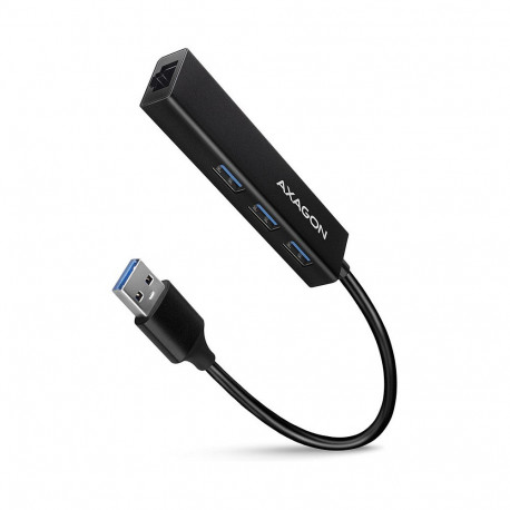 "AXAGON HMA-GL3A Multiport-Hub, USB 3.0 Typ A, Gbit-LAN, 3x USB-A, microSD"