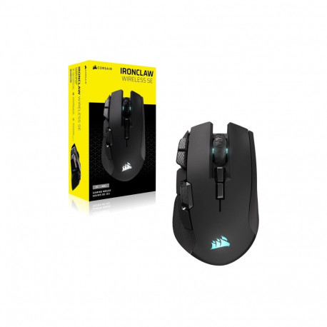 Corsair mängurihiir IRONCLAW SE juhtmevaba/juhtmega 2.4GHz, Bluetooth, USB-C, must