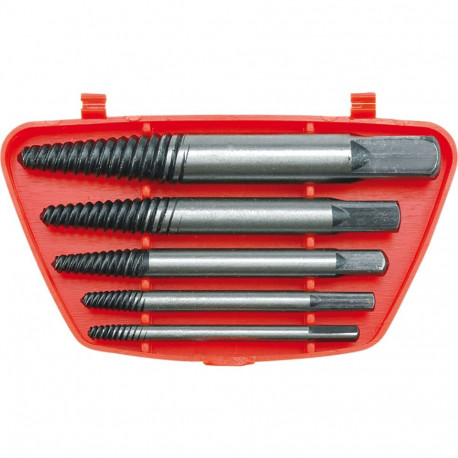 Toya Screw Extractor Set 24000, 5 pcs, 3.2-19 mm, portable case, universal