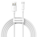 Baseus Simple Wisdom Data Cable Kit USB to Micro 2.1A (2PCS/Set) 1.5m / white