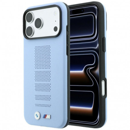 BMW BMW M Blue Perfo Metal Logo MagSafe Case for iPhone 18 Pro / 17 Pro - Blue