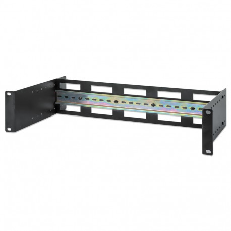 Intellinet Adjustable 19" Rackmount DIN Rail Kit, 2U, Chassis to Mount Top Hat DIN Rail Equipment in