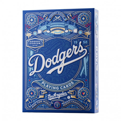 Playing Cards - Theory11 Los Angeles Dodgers 52-Card Deck Blue, Gold, Red