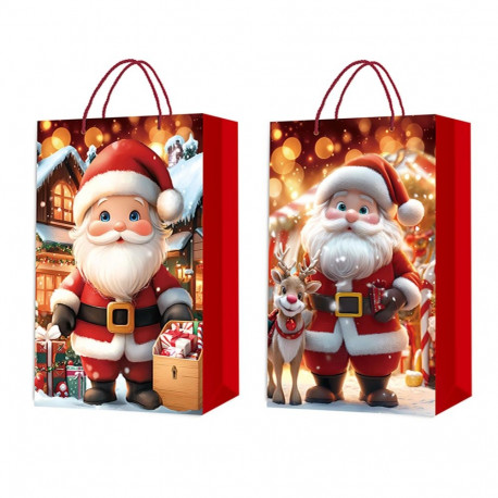 Gift bag FUN SANTA XL, 40x55x15cm, mix